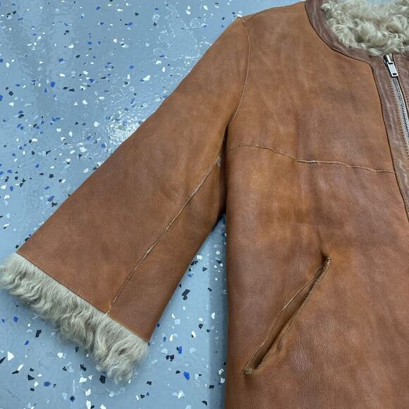 INÈS & MARÉCHAL 100% Lambskin double faced quarter sleeve coat size 36 - Picture 5 of 16